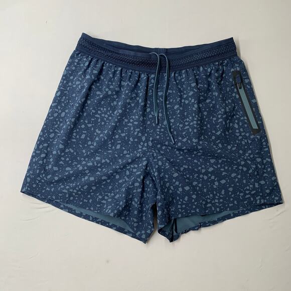 Ten Thousand Other - Ten Thousand Men Session Shorts M Blue Spot Pattern Active Gym Lined Train 5"